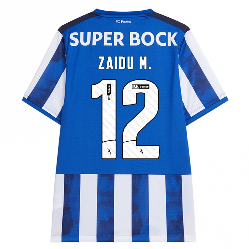 Kids Football Zaidu #12 Blue White Home Jersey 2024/25 T-Shirt Australia