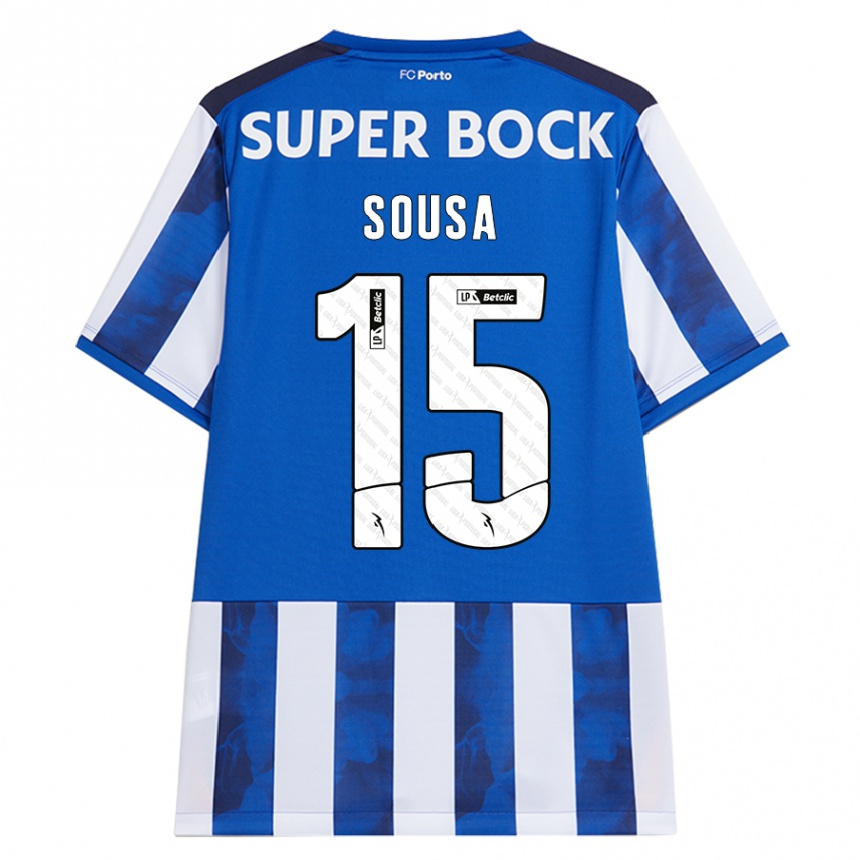 Kids Football Vasco Sousa #15 Blue White Home Jersey 2024/25 T-Shirt Australia