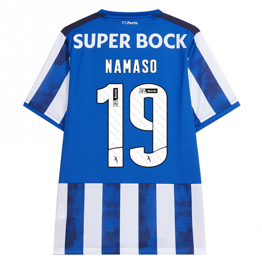 Kids Football Danny Namaso #19 Blue White Home Jersey 2024/25 T-Shirt Australia