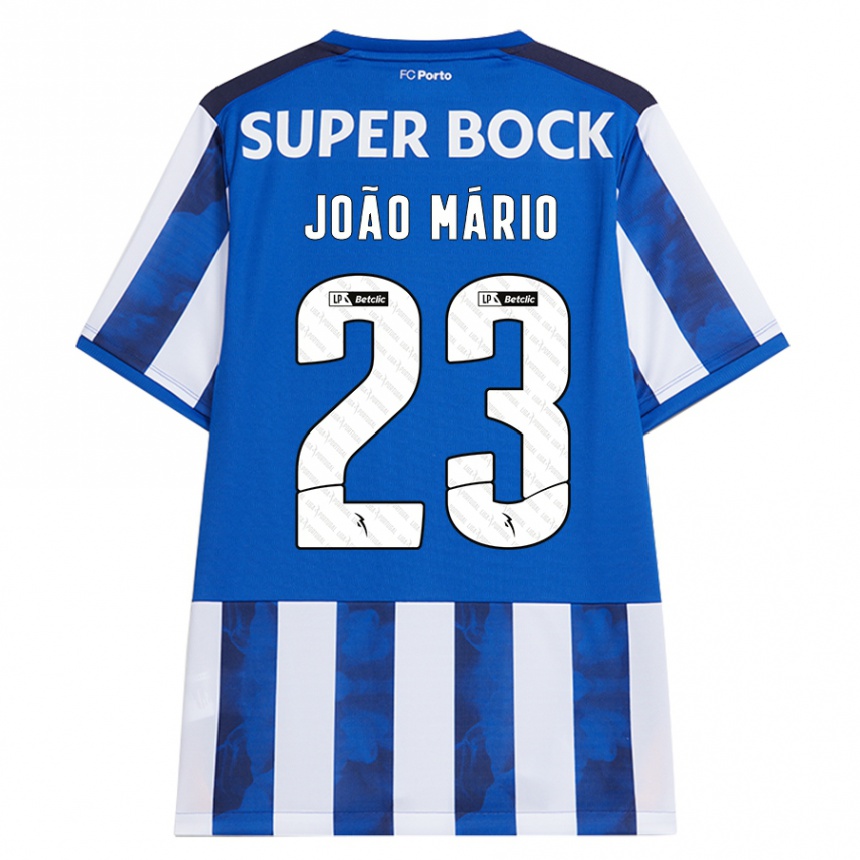 Kids Football Joao Mario #23 Blue White Home Jersey 2024/25 T-Shirt Australia