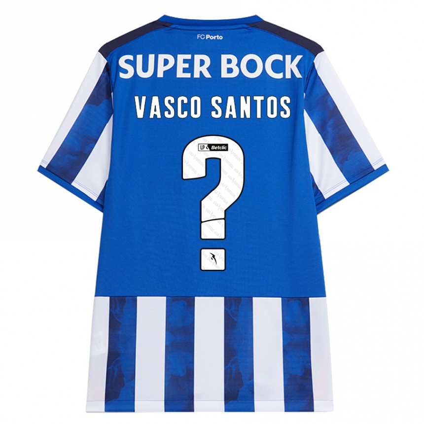 Kids Football Vasco Santos #0 Blue White Home Jersey 2024/25 T-Shirt Australia