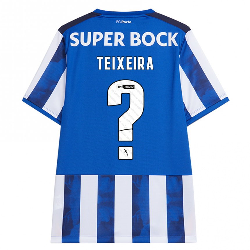 Kids Football Gonçalo Teixeira #0 Blue White Home Jersey 2024/25 T-Shirt Australia