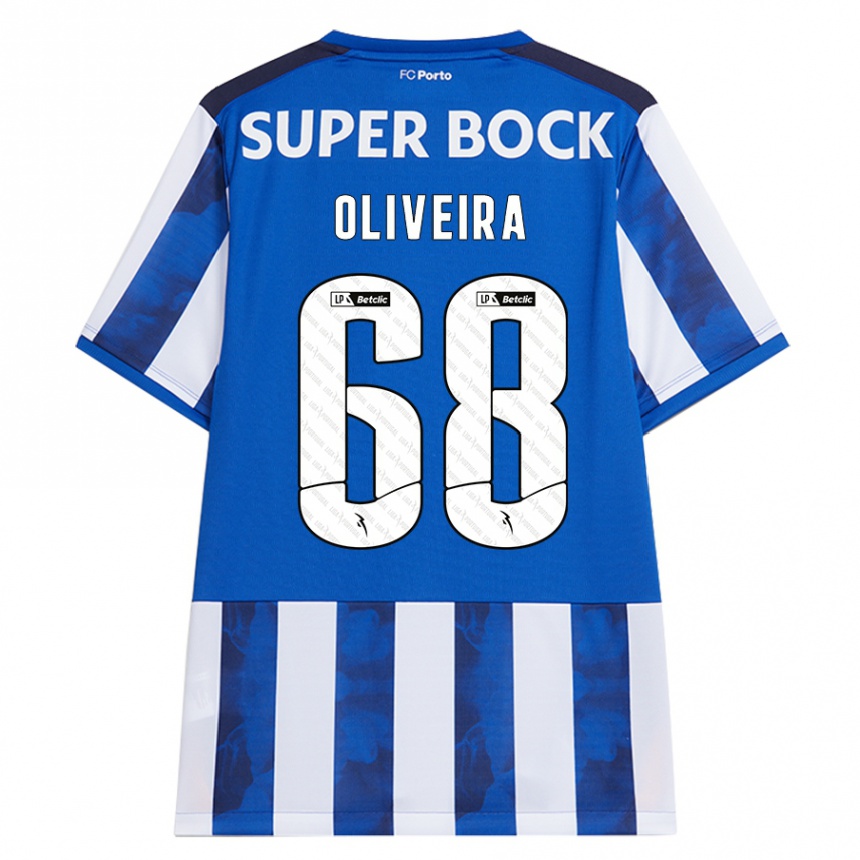 Kids Football André Oliveira #68 Blue White Home Jersey 2024/25 T-Shirt Australia