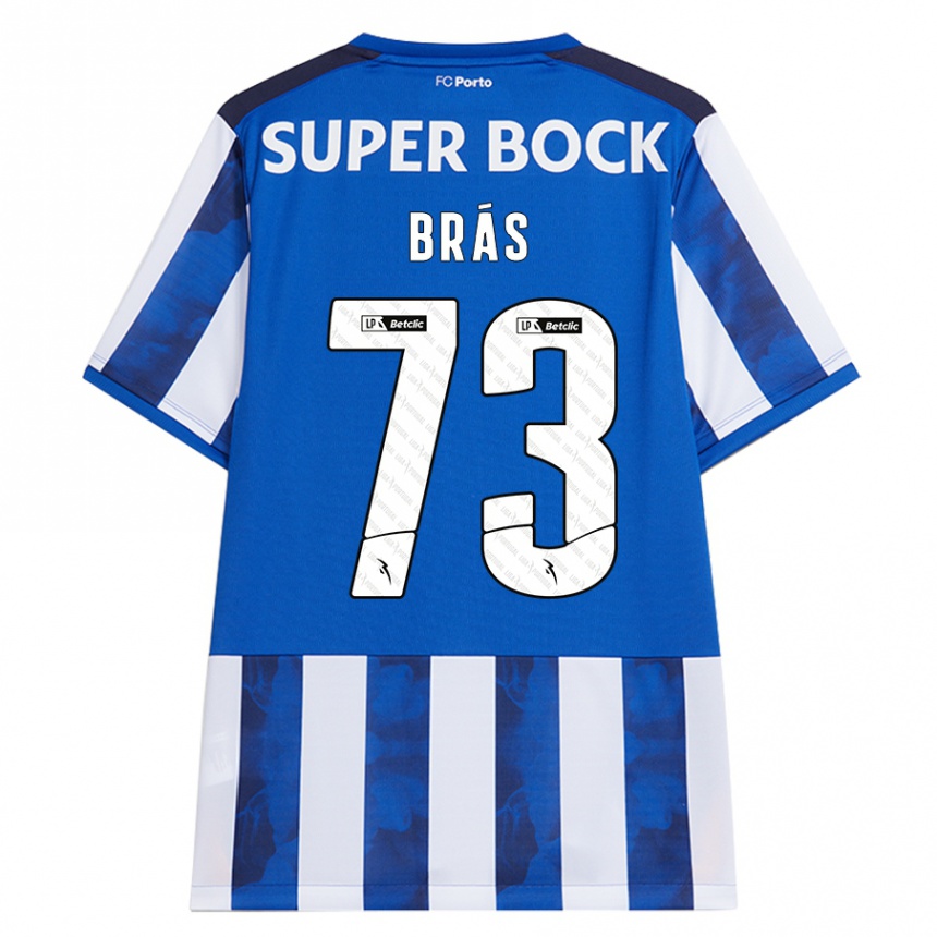 Kids Football Gabriel Brás #73 Blue White Home Jersey 2024/25 T-Shirt Australia