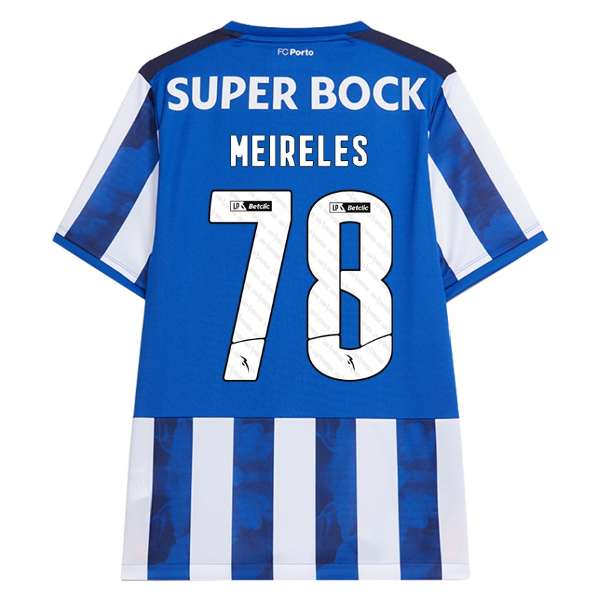 Kids Football Jorge Meireles #78 Blue White Home Jersey 2024/25 T-Shirt Australia