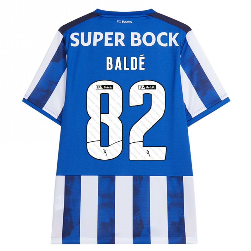 Kids Football Alfa Baldé #82 Blue White Home Jersey 2024/25 T-Shirt Australia