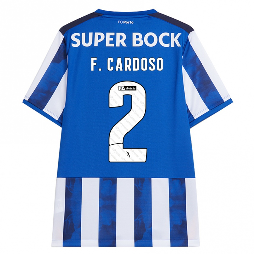 Kids Football Fabio Cardoso #2 Blue White Home Jersey 2024/25 T-Shirt Australia