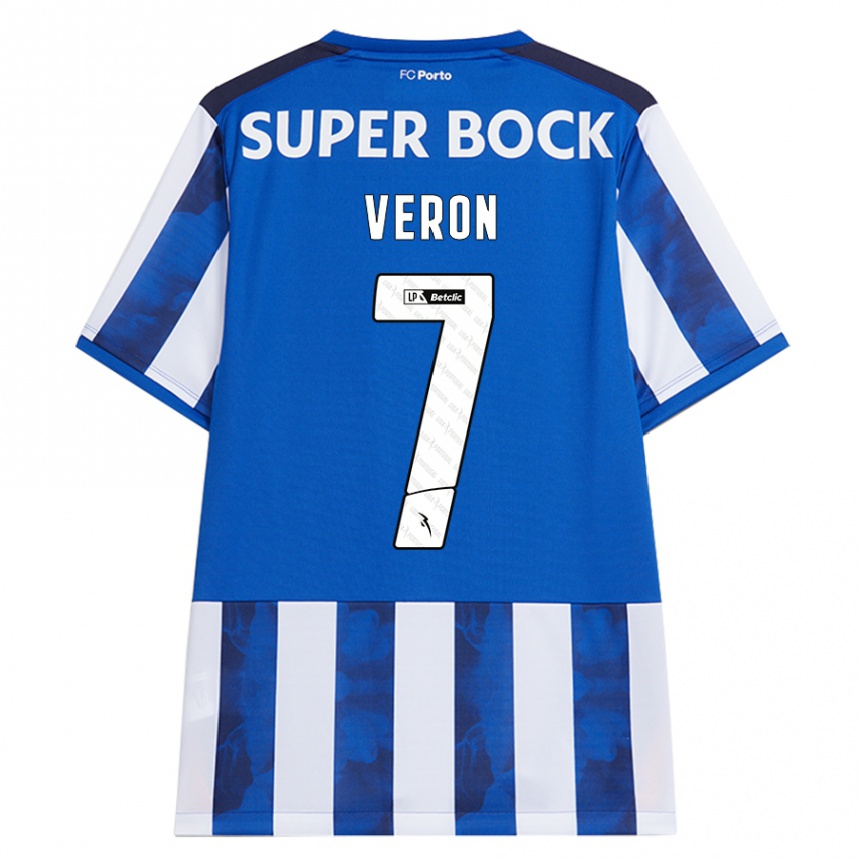 Kids Football Gabriel Veron #7 Blue White Home Jersey 2024/25 T-Shirt Australia