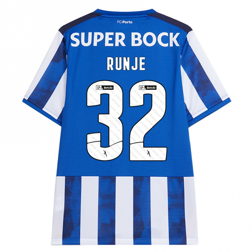 Kids Football Roko Runje #32 Blue White Home Jersey 2024/25 T-Shirt Australia