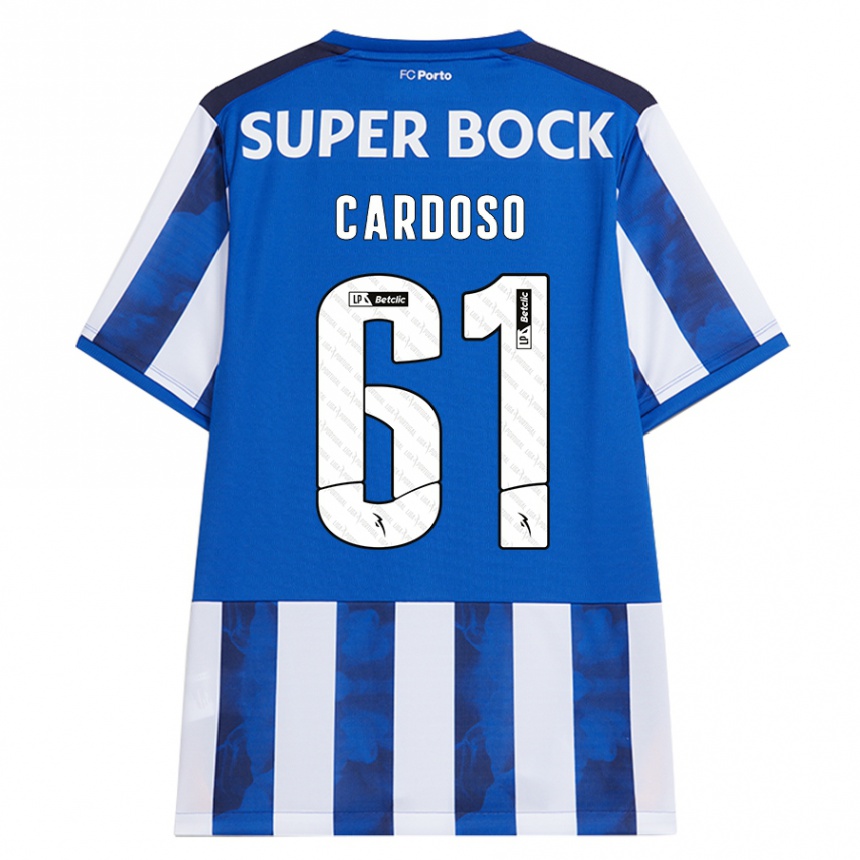 Kids Football Ivan Cardoso #61 Blue White Home Jersey 2024/25 T-Shirt Australia