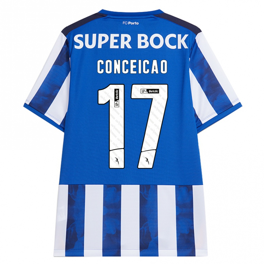 Kids Football Rodrigo Conceicao #17 Blue White Home Jersey 2024/25 T-Shirt Australia