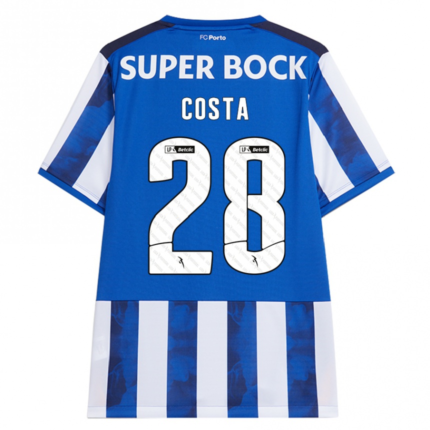 Kids Football Bruno Costa #28 Blue White Home Jersey 2024/25 T-Shirt Australia