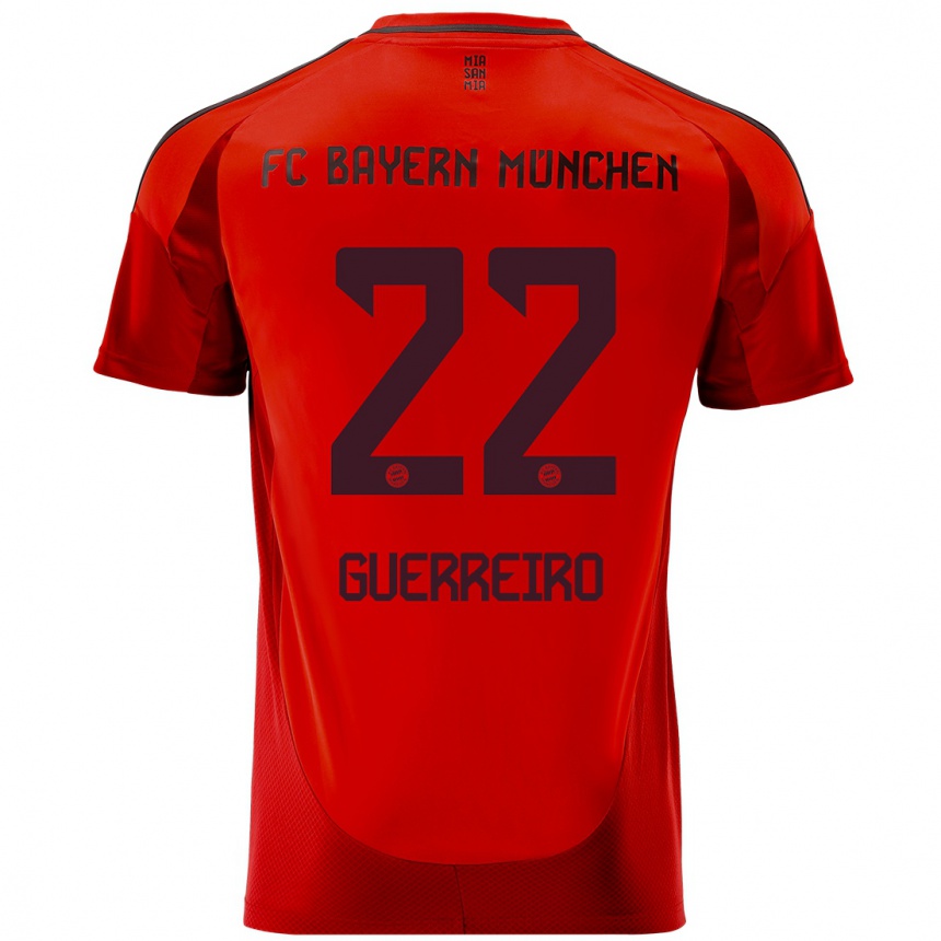 Kids Football Raphael Guerreiro #22 Red Home Jersey 2024/25 T-Shirt Australia