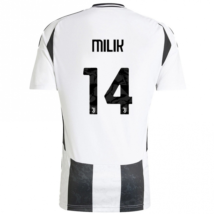 Kids Football Arkadiusz Milik #14 White Black Home Jersey 2024/25 T-Shirt Australia