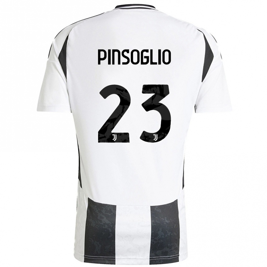 Kids Football Carlo Pinsoglio #23 White Black Home Jersey 2024/25 T-Shirt Australia