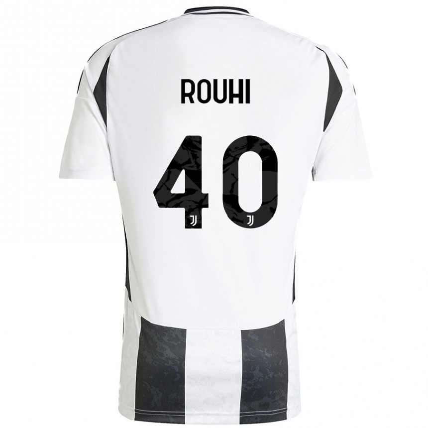 Kids Football Jonas Rouhi #40 White Black Home Jersey 2024/25 T-Shirt Australia