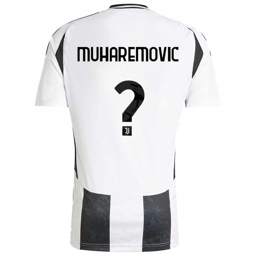 Kids Football Tarik Muharemovic #0 White Black Home Jersey 2024/25 T-Shirt Australia