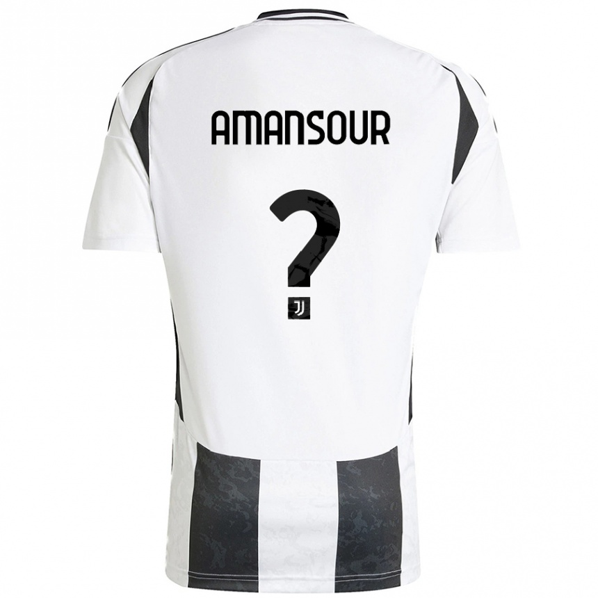 Kids Football Adam Amansour #0 White Black Home Jersey 2024/25 T-Shirt Australia