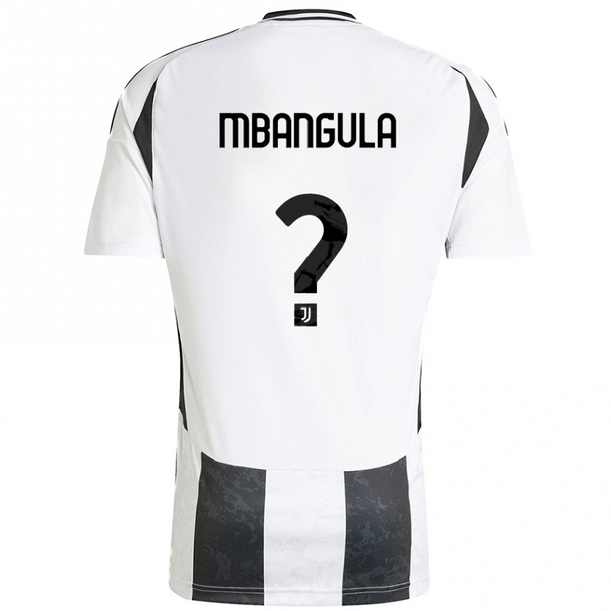 Kids Football Samuel Mbangula #0 White Black Home Jersey 2024/25 T-Shirt Australia