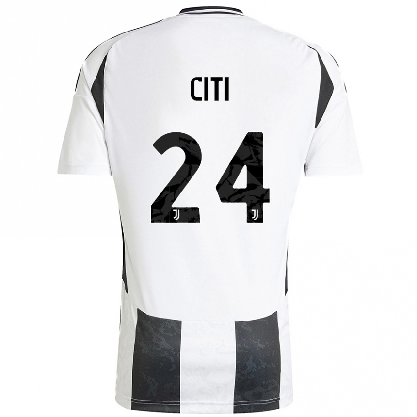 Kids Football Alessandro Citi #24 White Black Home Jersey 2024/25 T-Shirt Australia