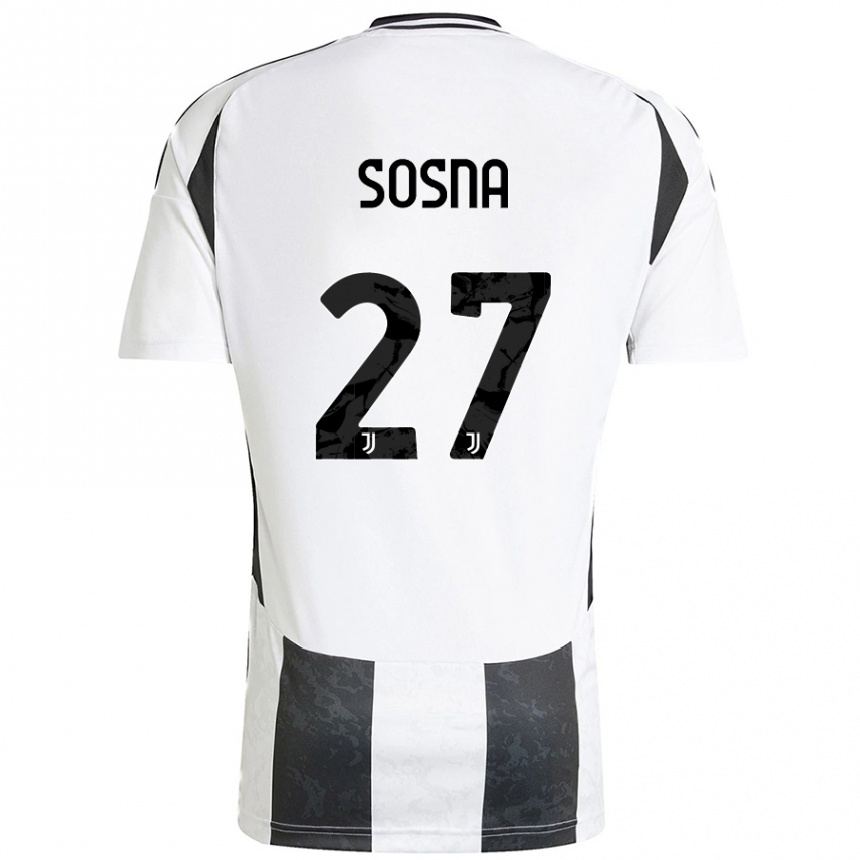 Kids Football Adam Sosna #27 White Black Home Jersey 2024/25 T-Shirt Australia