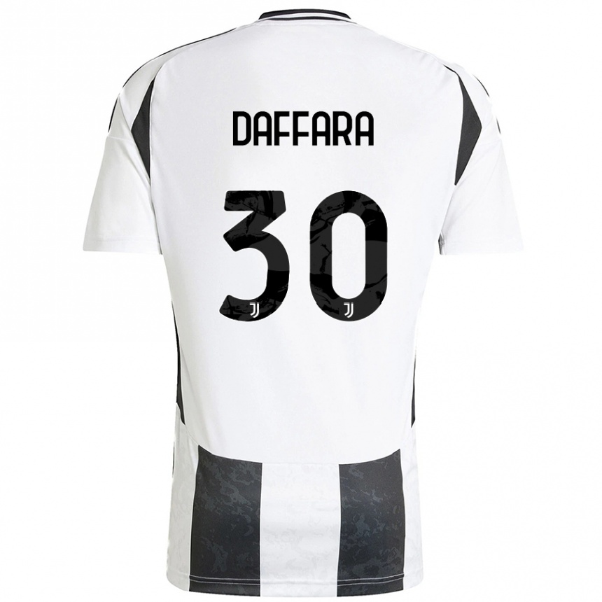 Kids Football Giovanni Daffara #30 White Black Home Jersey 2024/25 T-Shirt Australia