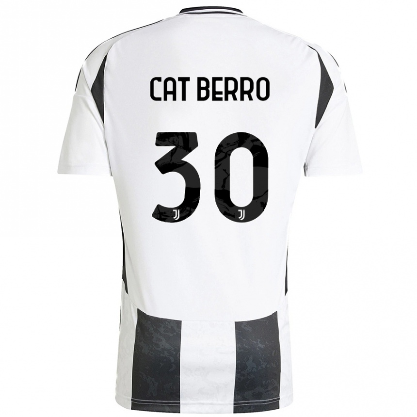 Kids Football Simone Cat Berro #30 White Black Home Jersey 2024/25 T-Shirt Australia