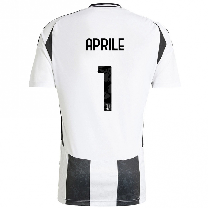 Kids Football Roberta Aprile #1 White Black Home Jersey 2024/25 T-Shirt Australia