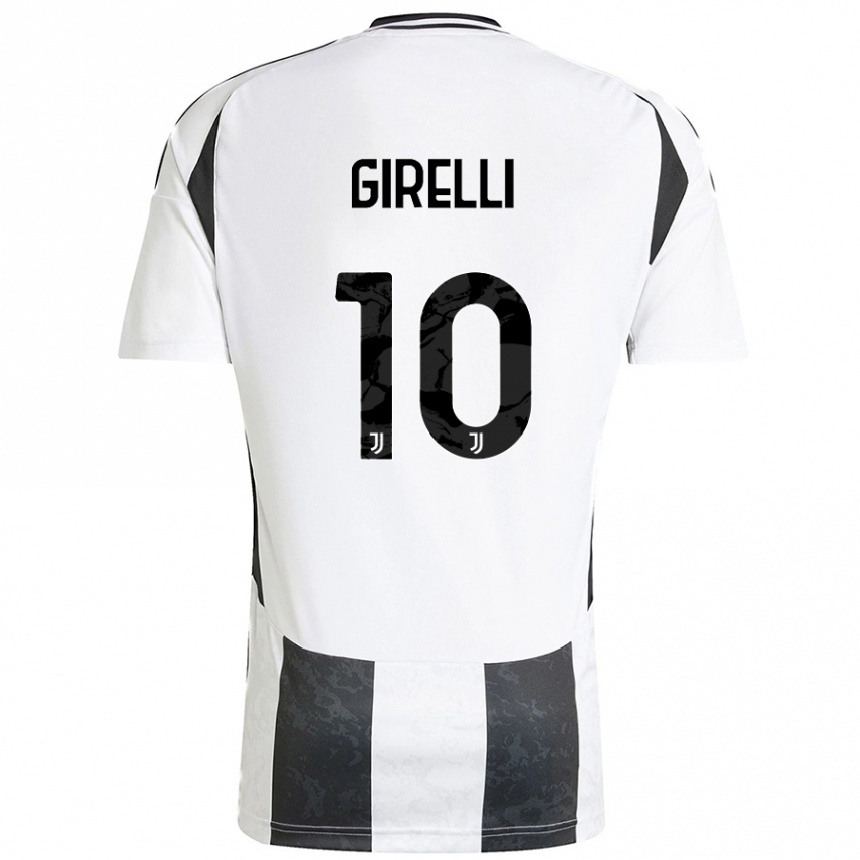 Kids Football Cristiana Girelli #10 White Black Home Jersey 2024/25 T-Shirt Australia