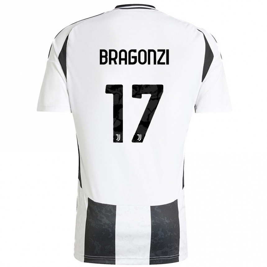 Kids Football Asia Bragonzi #17 White Black Home Jersey 2024/25 T-Shirt Australia