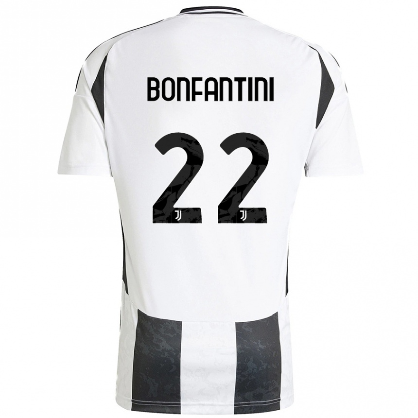 Kids Football Agnese Bonfantini #22 White Black Home Jersey 2024/25 T-Shirt Australia