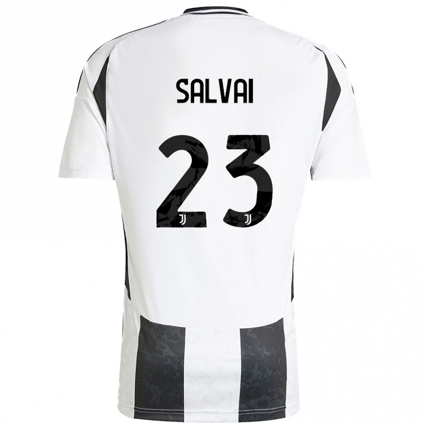 Kids Football Cecilia Salvai #23 White Black Home Jersey 2024/25 T-Shirt Australia