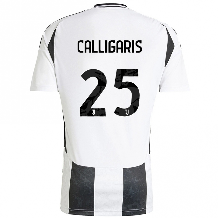 Kids Football Viola Calligaris #25 White Black Home Jersey 2024/25 T-Shirt Australia