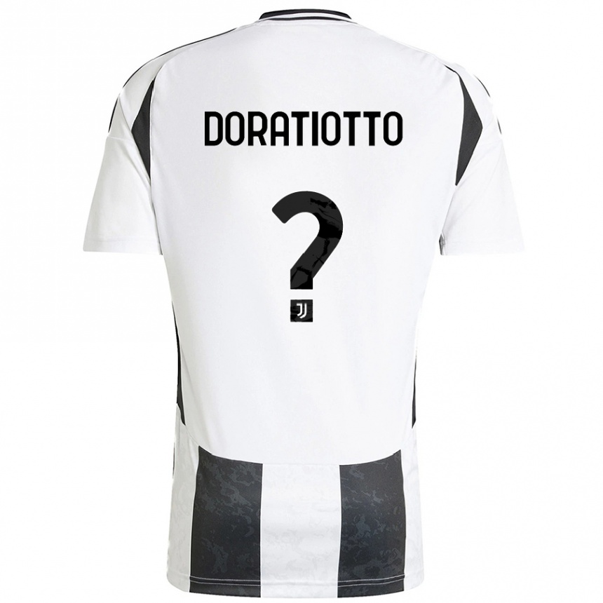 Kids Football Giulio Doratiotto #0 White Black Home Jersey 2024/25 T-Shirt Australia