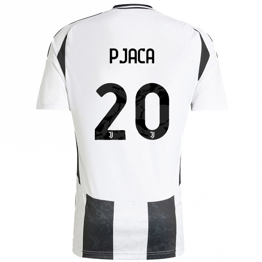 Kids Football Marko Pjaca #20 White Black Home Jersey 2024/25 T-Shirt Australia