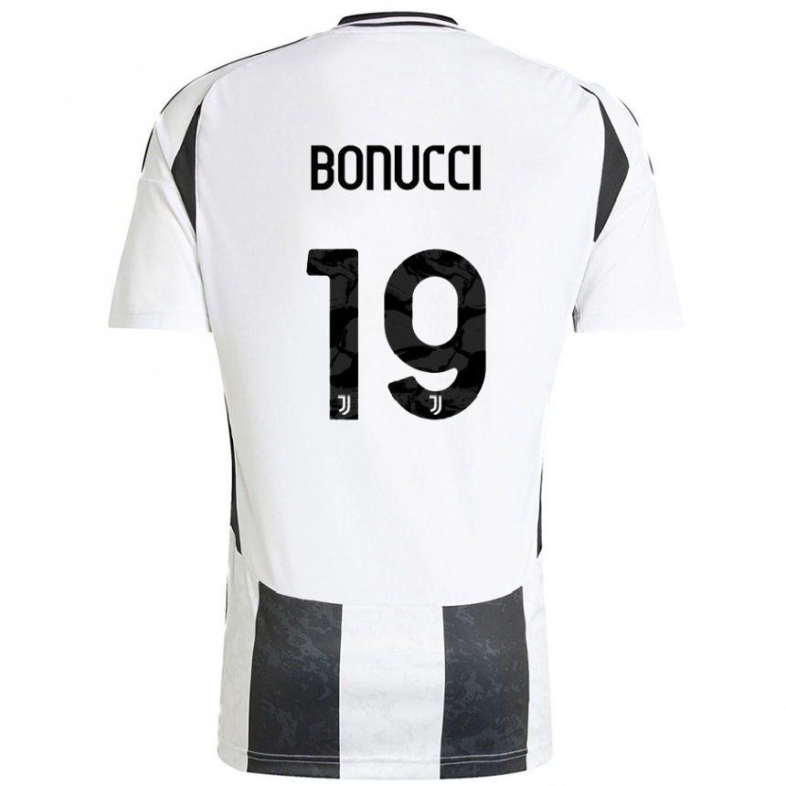 Kids Football Leonardo Bonucci #19 White Black Home Jersey 2024/25 T-Shirt Australia