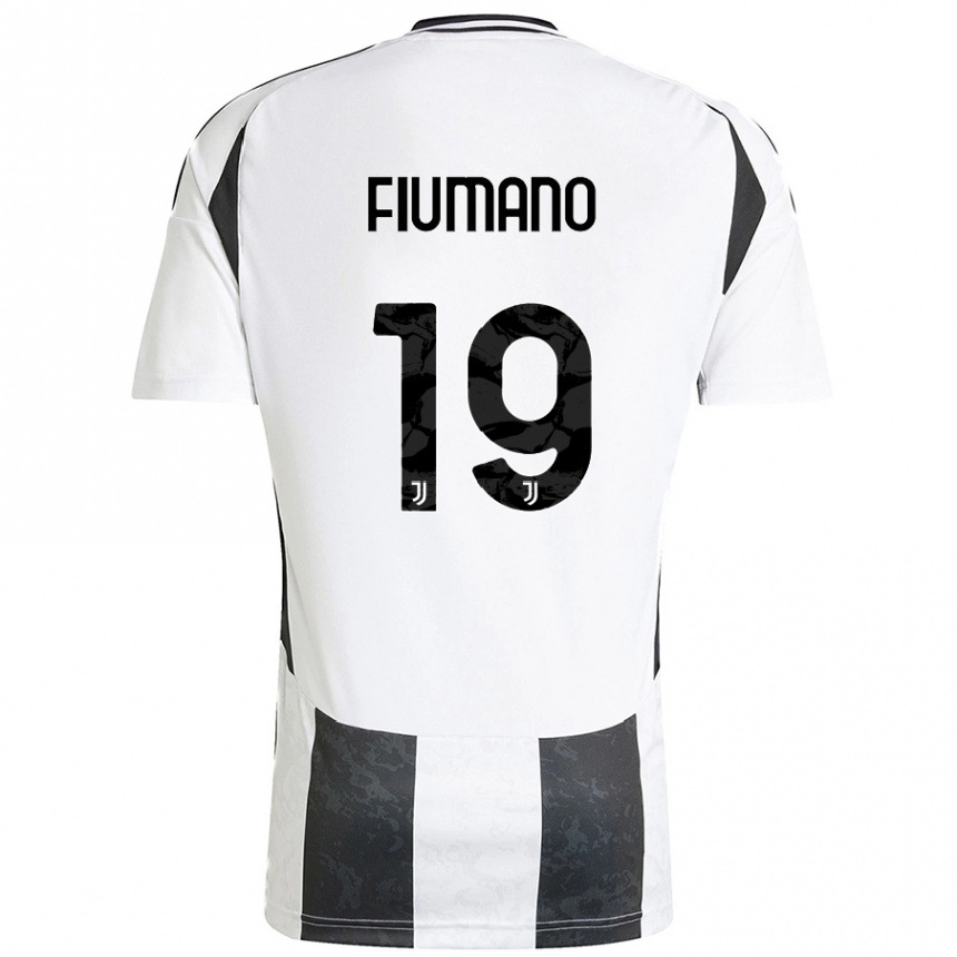 Kids Football Filippo Fiumano #19 White Black Home Jersey 2024/25 T-Shirt Australia