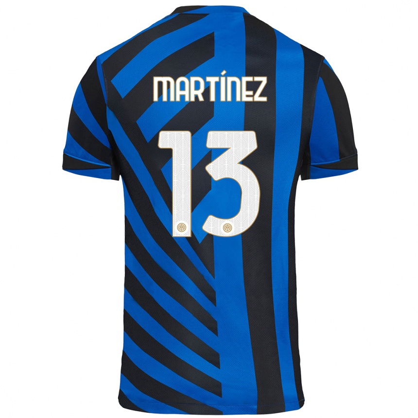 Kids Football Josep Martínez #13 Blue Black Home Jersey 2024/25 T-Shirt Australia