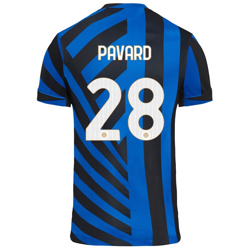 Kids Football Benjamin Pavard #28 Blue Black Home Jersey 2024/25 T-Shirt Australia