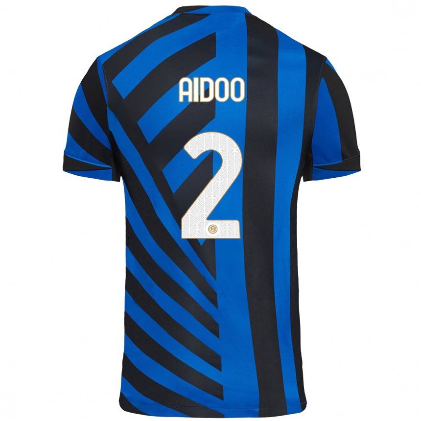 Kids Football Mike Aidoo #2 Blue Black Home Jersey 2024/25 T-Shirt Australia