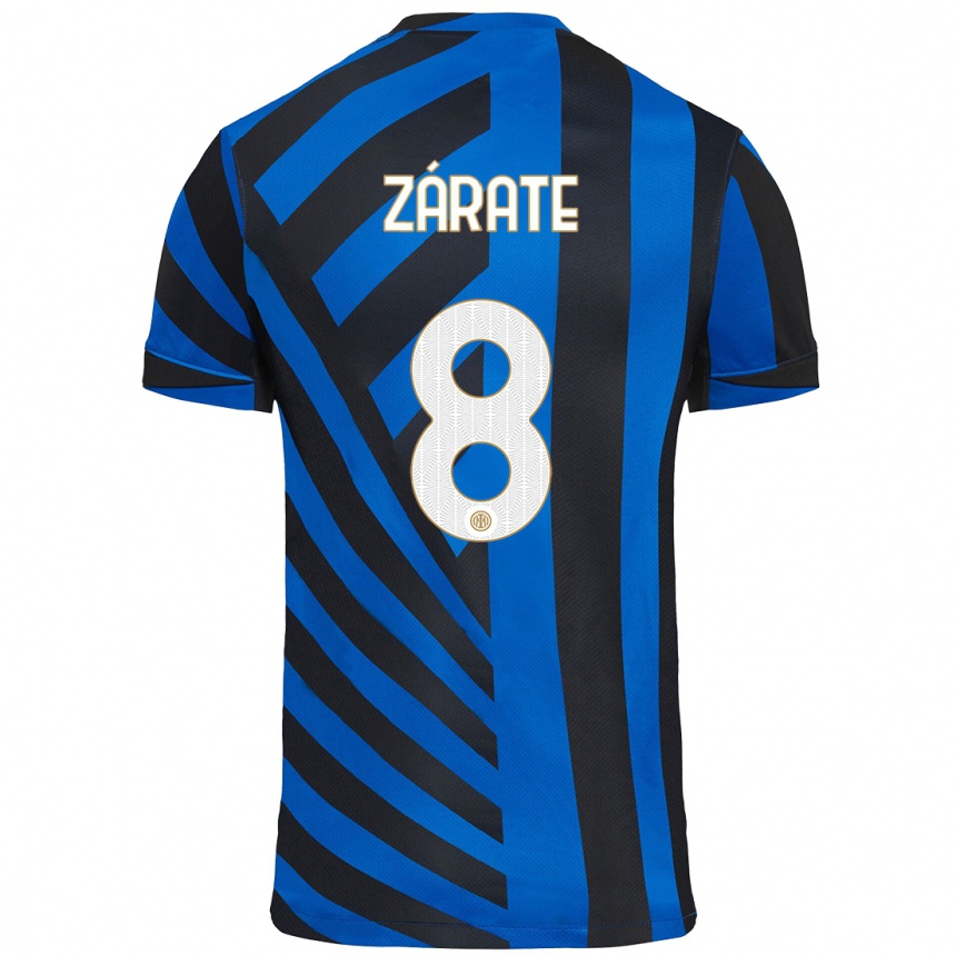 Kids Football Dilan Zárate #8 Blue Black Home Jersey 2024/25 T-Shirt Australia