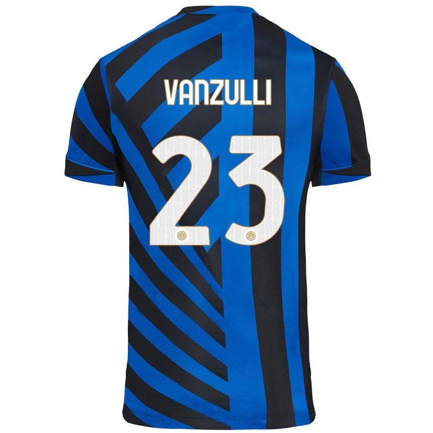 Kids Football Marco Vanzulli #23 Blue Black Home Jersey 2024/25 T-Shirt Australia