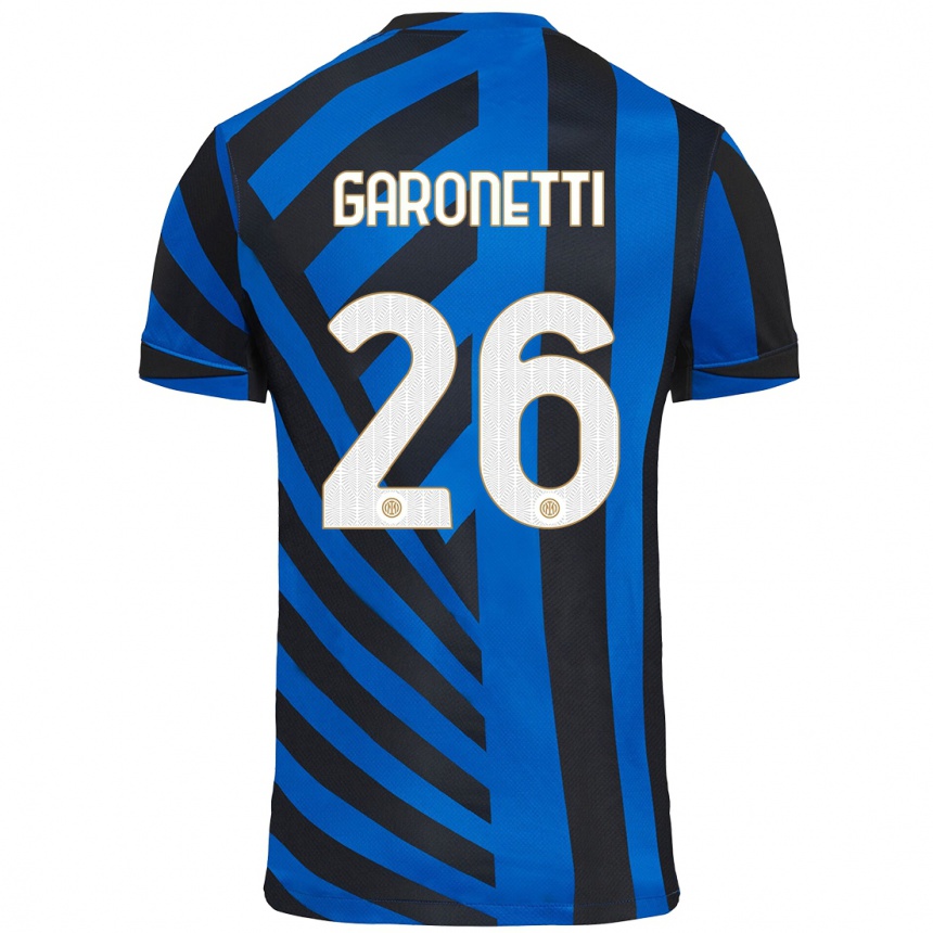 Kids Football Gabriele Garonetti #26 Blue Black Home Jersey 2024/25 T-Shirt Australia