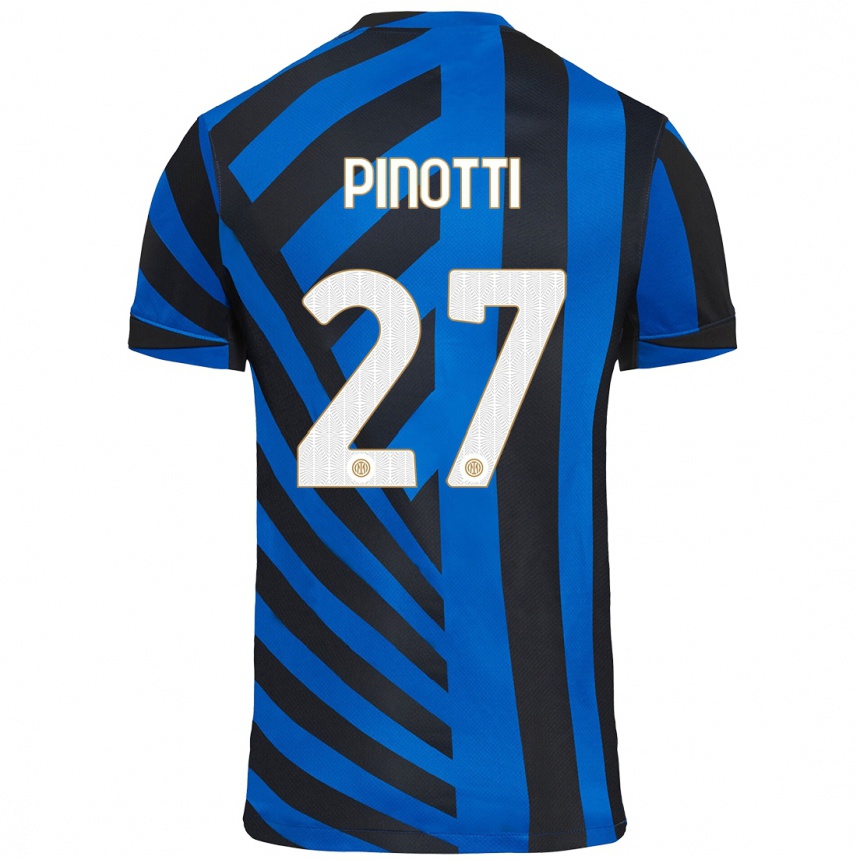 Kids Football Manuel Pinotti #27 Blue Black Home Jersey 2024/25 T-Shirt Australia