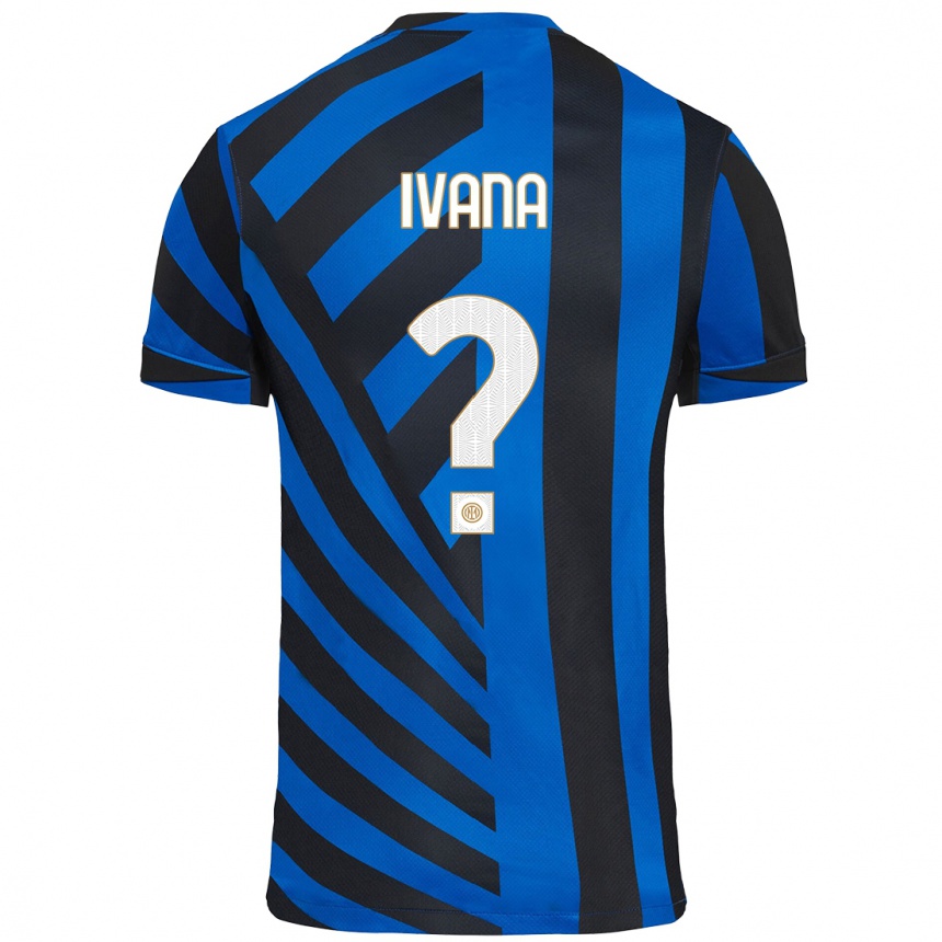 Kids Football Ivana Andrés #0 Blue Black Home Jersey 2024/25 T-Shirt Australia