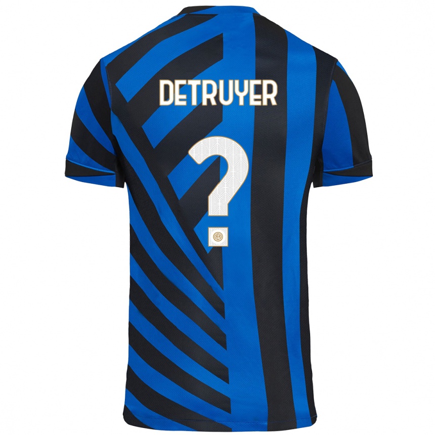 Kids Football Marie Detruyer #0 Blue Black Home Jersey 2024/25 T-Shirt Australia