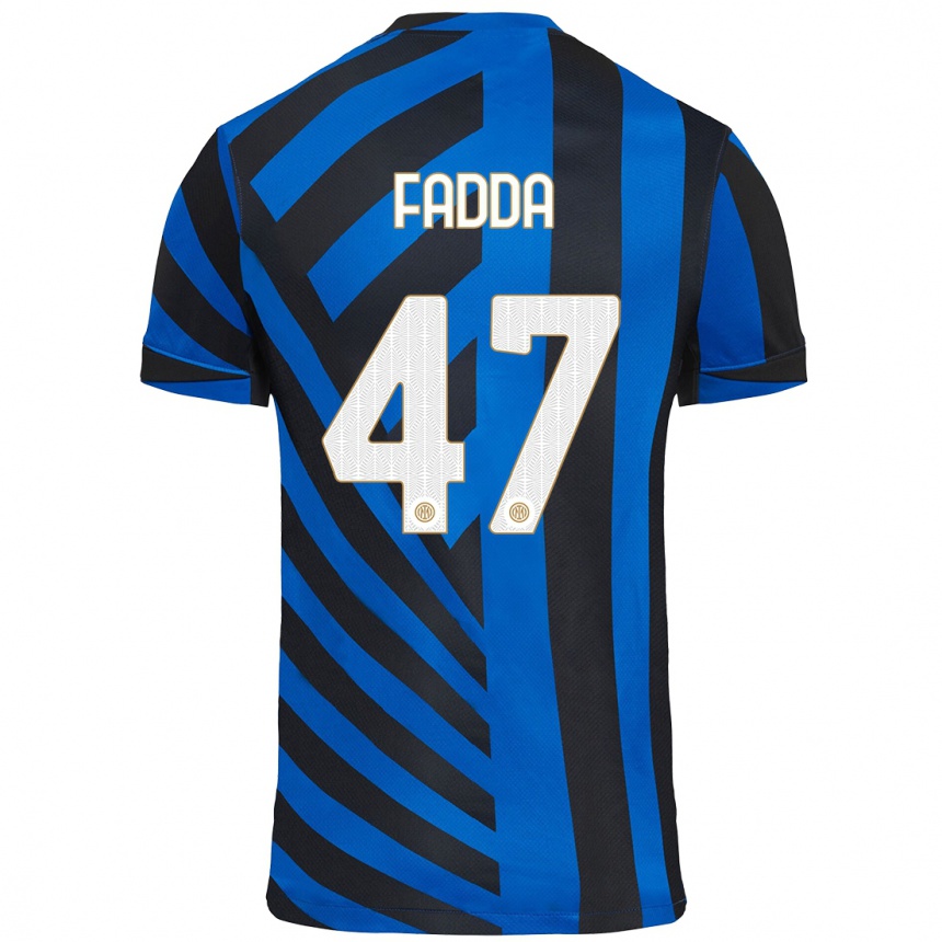 Kids Football Paola Fadda #47 Blue Black Home Jersey 2024/25 T-Shirt Australia