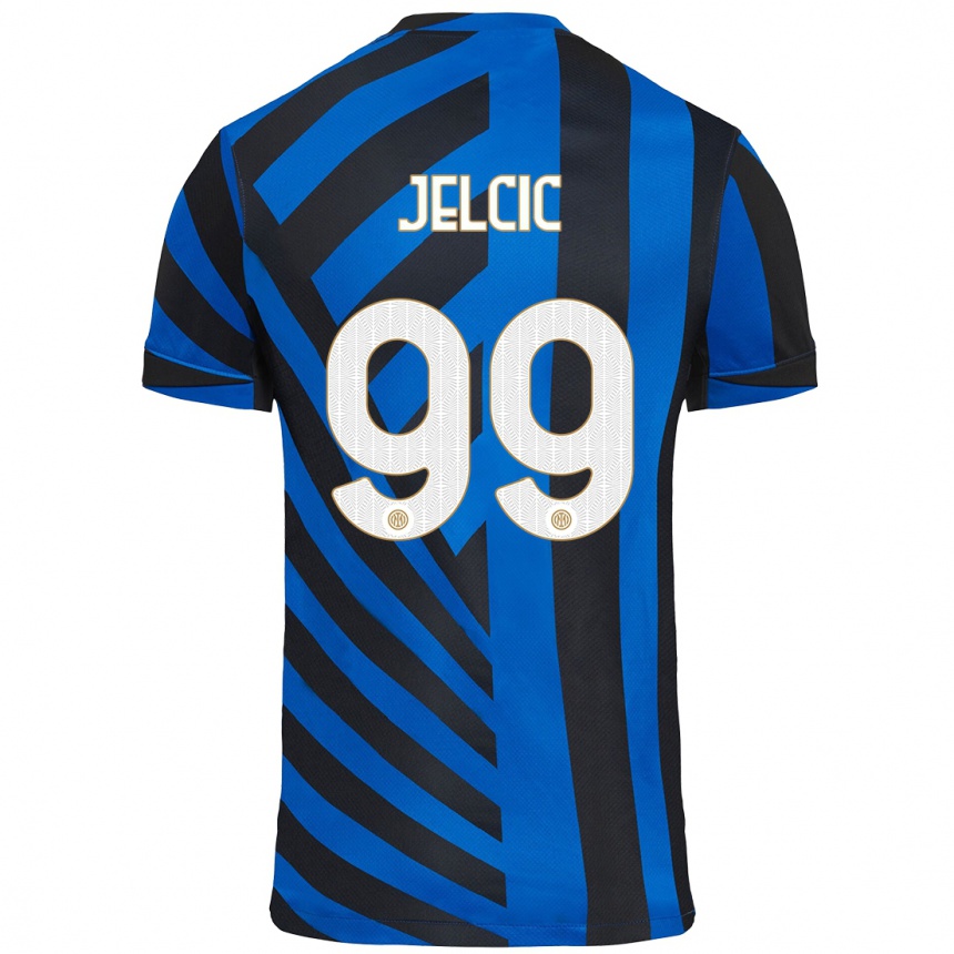 Kids Football Maja Jelčić #99 Blue Black Home Jersey 2024/25 T-Shirt Australia