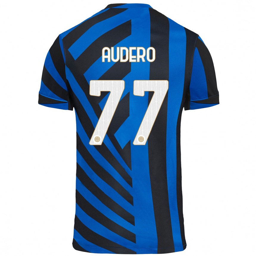 Kids Football Emil Audero #77 Blue Black Home Jersey 2024/25 T-Shirt Australia