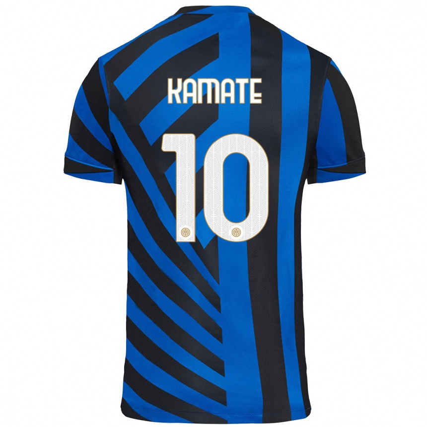 Kids Football Issiaka Kamate #10 Blue Black Home Jersey 2024/25 T-Shirt Australia